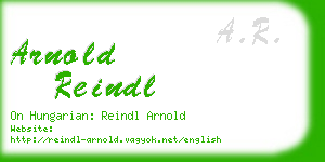 arnold reindl business card